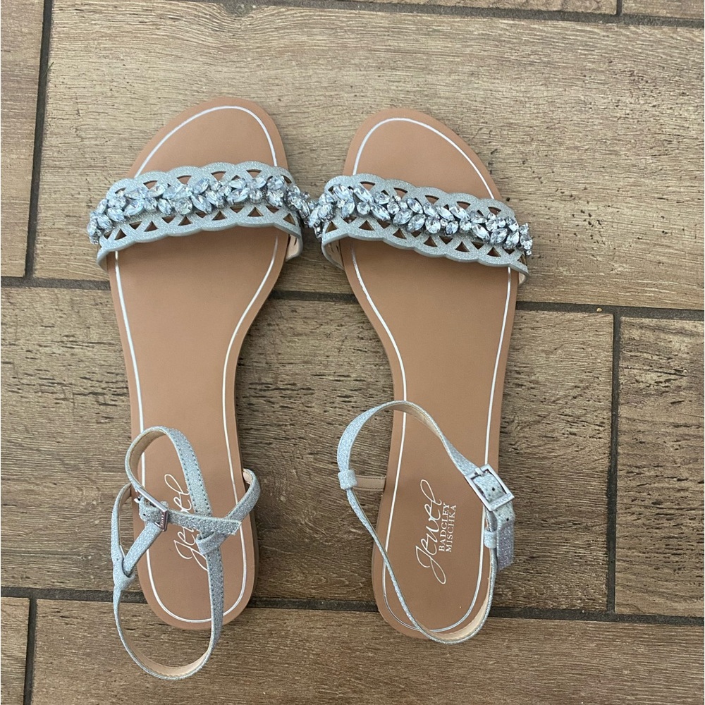 Badgley Mischka jeweled sandals New Size 8.5